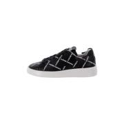 Costume National Mäns Logo All Over Sneakers Black, Herr