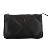 Calvin Klein Svart Axelväska med Dragkedja Black, Dam