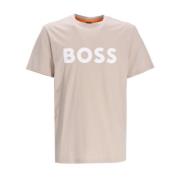 Hugo Boss Mäns Tänkande T-shirt Beige, Herr