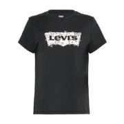 Levi's Dam Perfekt Tee Svart Vit Black, Dam