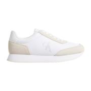 Calvin Klein Jeans Vita Avslappnade Syntetiska Sneakers White, Dam