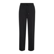 Kaffe Straight Pants Svart Djup Black, Dam