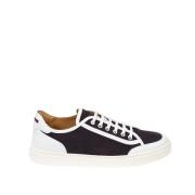 Testoni Tryckt Canvas Mocka Sneaker Blue, Herr