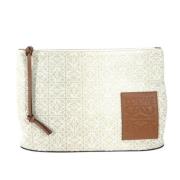 Loewe Pre-owned Pre-owned Tyg kuvertvskor Beige, Herr