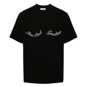 Jean Paul Gaultier Oversize Logo Tee Svart/Vit Black, Dam