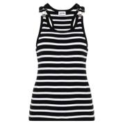 Jean Paul Gaultier Räfflad Randig Tanktop Black, Dam