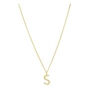 Vedder & Vedder Bubble Letter Halsband Guld Yellow, Dam