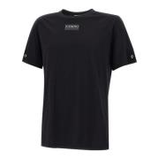 Iceberg Svart bomull T-shirt med kontrasttygapplikationer Black, Herr