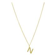 Vedder & Vedder Bubble Letter Halsband Guld Yellow, Dam