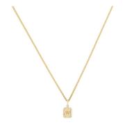 Vedder & Vedder Tiny Pavé Tag Halsband Guld Yellow, Dam