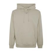 Drole de Monsieur Klassisk Ficka Slogan Hoodie Beige, Herr