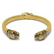 Nialaya Womens Panther Bangle in Gold Yellow, Dam