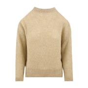 Akep Krämig Sweater Kollektion Beige, Dam