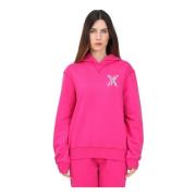 Dsquared2 Fuchsia Hoodie med Sport Edtn.09 Print Pink, Dam