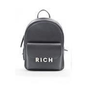 John Richmond Ikonisk Faux Läder Ryggsäck Black, Dam