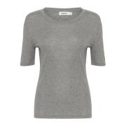 Soaked in Luxury Rollneck Top Grey Melange Gray, Dam