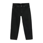 A.p.c. Svarta Tvättade Denim Jeans Black, Herr