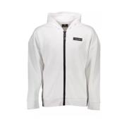 Plein Sport Sportig Hoodie med Kontrastdetaljer White, Herr