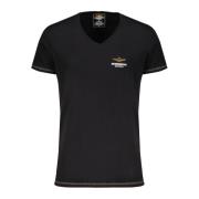 Aeronautica Militare Konvertibel T-shirt Kortärmad Svart Black, Herr