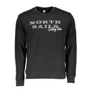 North Sails Svart Långärmad Crewneck Sweatshirt Black, Herr