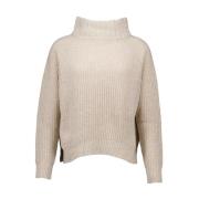 No man's land Beige Turtleneck Sweater Beige, Dam