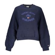 Tommy Hilfiger Blå Dam Rund Hals Sweatshirt Blue, Dam