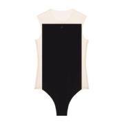 Courrèges Beige Topwear Aw24 Black, Dam