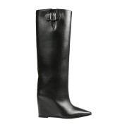 Courrèges Läderkilboots Black, Dam