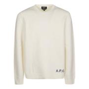 A.p.c. Mysig Stickad Tröja White, Herr