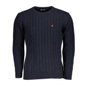 U.s. Polo Assn. Blå Twisted Crew Neck Sweater Blue, Herr