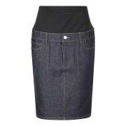 Coperni Denim Hybrid Midi Kjol Blue, Dam