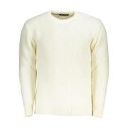 U.s. Polo Assn. Diamantmönstrad Crew Neck Sweater White, Herr