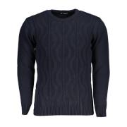 U.s. Polo Assn. Blå Twisted Crew Neck Sweater Blue, Herr