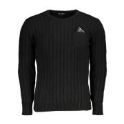 U.s. Polo Assn. Twisted Crew Neck Sweater med Ficka Black, Herr