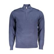 U.s. Polo Assn. Blå Broderad Half-Zip Tröja Blue, Herr