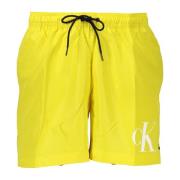 Calvin Klein Gula Herrbadbyxor med Fickor Yellow, Herr