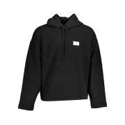 Calvin Klein Svart Hoodie i Bomull Black, Herr