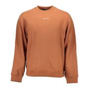 Calvin Klein Brun Långärmad Crewneck Sweatshirt med Print Logo Brown, ...