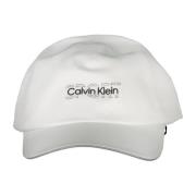 Calvin Klein Vit Herr Visor Keps med Logotyptryck White, Herr