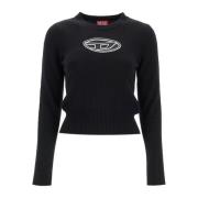 Diesel Ull Kashmir Crew Neck Sweater Black, Dam