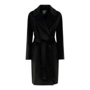 Pinko Svart Ull Wrap Kappa Black, Dam