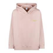 PINKO Hoodie med Logotyptryck Pink, Dam