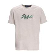 Ralph Lauren Grå Logo Print Bomull T-shirt Gray, Herr