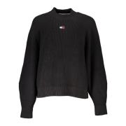 Tommy Hilfiger Svart Långärmad Hög Hals Tröja Black, Dam