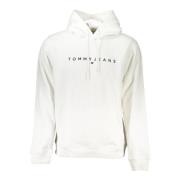 Tommy Hilfiger Huvtröja Vit Broderad Logotyp White, Herr