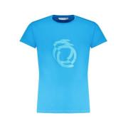 Trussardi Blå Bomull Logo Print T-shirt Blue, Dam