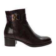 Nerogiardini Läder Ankelboots Elegant Kvalitet Stil Brown, Dam