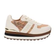 Alviero Martini 1a Classe Dam Sneakers i Konstläder Beige, Dam