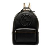 Gucci Vintage Pre-owned Laeder ryggsckar Black, Dam