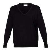 Liu Jo V-ringad Logo Baktill Top Black, Dam